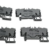NEW Lot of 6 Wago 2202-1401 TOPJOB S 4-Conductor Terminal Block 800V 24A Gray