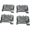 NEW Lot of 4 Wago 2202-1201 TOPJOB S 2-Conductor Terminal Block 800V 24A Gray