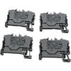 NEW Lot of 4 Wago 2202-1201 TOPJOB S 2-Conductor Terminal Block 800V 24A Gray
