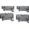 NEW Lot of 5 Wago 2202-1301 TOPJOB S 3-Conductor Terminal Block 800V 24A Gray