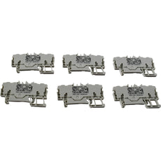 Lot of 6 NEW Wago 2202-1409 TOPJOB S 4-Conductor Through Terminal Block 32A
