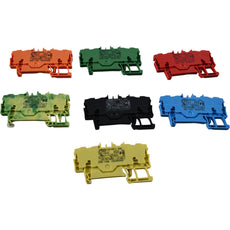 Lot of 7 NEW Wago 2202 Series TOPJOB S 4-Conductor Terminal Block Mixed Colors