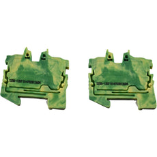 Lot of 2 NEW Wago 2250-1207 TOPJOB S 2-Conductor Ground Terminal Block 1mm�