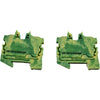 Lot of 2 NEW Wago 2250-1207 TOPJOB S 2-Conductor Ground Terminal Block 1mm�