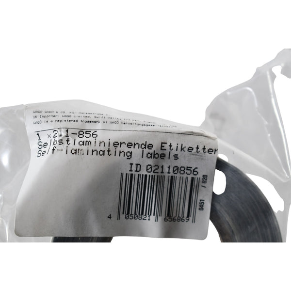 NEW WAGO 211-856 Self-Laminating Labels for Smart Printer 15x22mm Whit ...