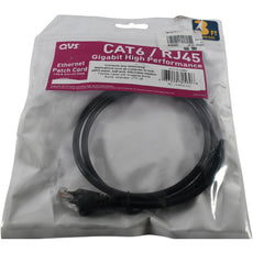 NEW QVS CC715-03BK CAT6 Gigabit Ethernet Patch Cord RJ45 Snagless Black 3ft