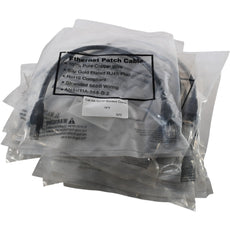 NEW Lot of 23 Cat6A Shielded SSTP Ethernet Patch Cable Black 1FT 10Gbps RJ45