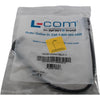 NEW L-com TRD815SRA7BLK-1 Cat5e Shielded Ethernet Patch Cord 90 Degree RJ45 1ft
