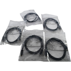 NEW Lot of 5 Cat5e Patch Cord Ethernet Network Cable 350MHz UTP 3FT Black