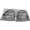 NEW Lot of 2 Cat6A Shielded SSTP Ethernet Patch Cable Black 1FT 10Gbps RJ45