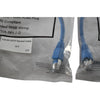 NEW Lot of 2 Cat6A Shielded SSTP Ethernet Patch Cable Blue 1FT 10Gbps RJ45