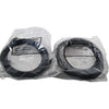 NEW Lot of 2 Cat6A SSTP Shielded Ethernet Patch Cable Black 15FT 10Gbps RJ45
