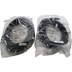 NEW Lot of 2 Cat6A SFTP Shielded Ethernet Patch Cable Black 15FT 10Gbps RJ45