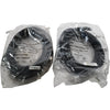 NEW Lot of 2 Cat6A SFTP Shielded Ethernet Patch Cable Black 15FT 10Gbps RJ45