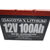 Dakota Lithium 12V 100Ah LiFePO4 Deep Cycle CAN Bus Group 24 1280Wh Battery