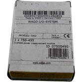 NEW WAGO 750-495 3-Phase Power Measurement Module 690V 1A PLC I/O System