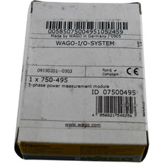 NEW WAGO 750-495 3-Phase Power Measurement Module 690V 1A PLC I/O System