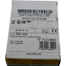 NEW WAGO 750-628 Internal Data Bus Coupler Module PLC I/O System 24VDC