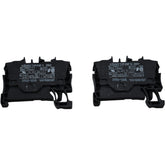 NEW Lot of 2 WAGO 2002-1205 TOPJOB S 2-Conductor Terminal Block Black Ex e II