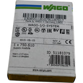 NEW WAGO 750-610 Power Supply Module 24VDC Fuse Diagnosis PLC I/O System