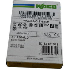 NEW WAGO 750-610 Power Supply Module 24VDC Fuse Diagnosis PLC I/O System