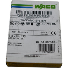 NEW WAGO 750-535 2-Channel Digital Output Module 24VDC 0.5A Intrinsically Safe