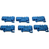 NEW Lot 6 WAGO 2206-8034 TOPJOB S Blue Ex i Terminal Block 2-Conductor 8 AWG