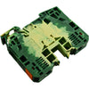 NEW Lot 2 WAGO 285-137 2-Conductor Ground Terminal Block 35mm 125A Green Yellow