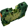 NEW Lot 2 WAGO 285-137 2-Conductor Ground Terminal Block 35mm 125A Green Yellow