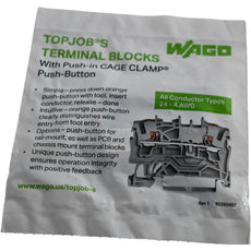 NEW Wago TOPJOB S Push-Button Terminal Block Sample Bag 24-4 AWG 60380497