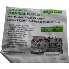 NEW Wago TOPJOB S Terminal Block Sample Bag Lever 22-4 AWG 60380495