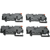 Lot of 4 NEW WAGO 2104-5301 3-Conductor Through Terminal Block Lever Push Button