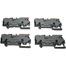 Lot of 4 NEW WAGO 2104-5301 3-Conductor Through Terminal Block Lever Push Button