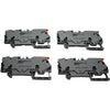 Lot of 4 NEW WAGO 2104-5301 3-Conductor Through Terminal Block Lever Push Button
