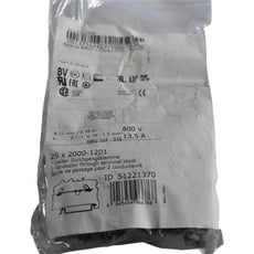 Lot of 21 NEW WAGO 2000-1201 2-Conductor Through Terminal Block TOPJOB S Gray