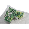 Lot of 5 NEW WAGO 2000-1307 3-Conductor Ground Terminal Block TOPJOB S Green-Yellow