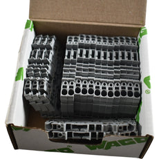 Lot of 17 NEW WAGO 2002-1961 2-Conductor Carrier Terminal Block TOPJOB S Gray