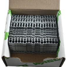 Lot of 17 NEW WAGO 2002-1761 3-Conductor Carrier Terminal Block TOPJOB S Gray