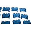 Lot of 19 NEW WAGO 2204-1204 2-Conductor Through Terminal Block Push Button Blue
