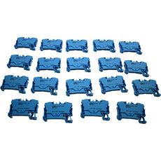 Lot of 19 NEW WAGO 2204-1204 2-Conductor Through Terminal Block Push Button Blue