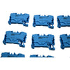 Lot of 19 NEW WAGO 2204-1204 2-Conductor Through Terminal Block Push Button Blue
