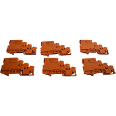 Lot of 6 NEW WAGO 2000-5457 4-Conductor Sensor Terminal Block TOPJOB S Orange