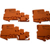 Lot of 6 NEW WAGO 2000-5457 4-Conductor Sensor Terminal Block TOPJOB S Orange