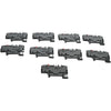 Lot of 9 NEW WAGO 2002-1981/1000-414 2-Conductor Fuse Terminal Block Gray 48V LED