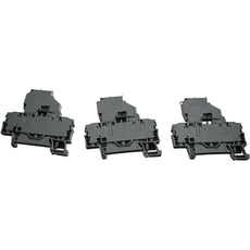 Lot of 3 NEW WAGO 2002-1611 2-Conductor Fuse Disconnect Terminal Block Gray