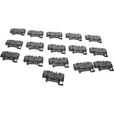 Lot of 16 NEW WAGO 2202-1671 2-Conductor Disconnect Test Terminal Block Push Button