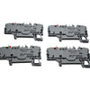 Lot of 8 NEW WAGO 2002-1981/1000-0413 2-Conductor Fuse Terminal Block 24V LED Gray