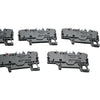 Lot of 8 NEW WAGO 2002-1981/1000-0413 2-Conductor Fuse Terminal Block 24V LED Gray