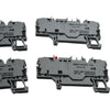 Lot of 8 NEW WAGO 2002-1981/1000-0413 2-Conductor Fuse Terminal Block 24V LED Gray