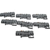 Lot of 7 NEW WAGO 2002-1871 4-Conductor Disconnect Test Terminal Block Gray